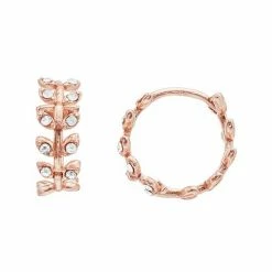 LC Lauren Conrad Vine Motif Nickel Free Hoop Earrings Rose Gold Tone -LC Lauren Conrad Shop unnamed file 1912