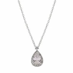 LC Lauren Conrad Simulated Crystal Teardrop Pendant Silver Tone -LC Lauren Conrad Shop unnamed file 1920