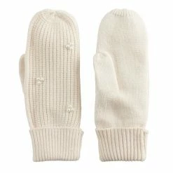 Women's LC Lauren Conrad Simulated Pearl Cluster Mittens Ivory