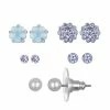 LC Lauren Conrad Flower Stud Earring Set Light Blue