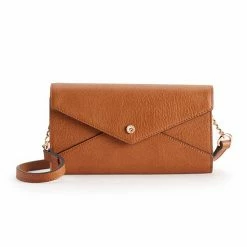 LC Lauren Conrad Brynleee RFID-Blocking Wallet Crossbody Saddle