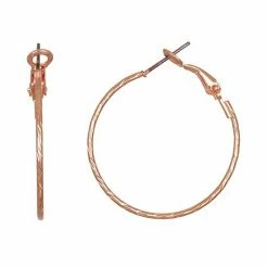 LC Lauren Conrad Textured Thin Hoop Earrings Rose Gold Tone -LC Lauren Conrad Shop unnamed file 2010
