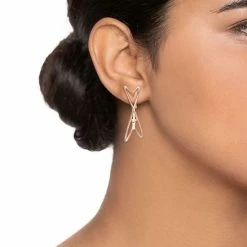 LC Lauren Conrad Criss-Cross Hoop Earrings Rose Gold Tone -LC Lauren Conrad Shop unnamed file 2020