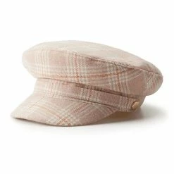 Women's LC Lauren Conrad Plaid Captain Hat Pink Plaid -LC Lauren Conrad Shop unnamed file 2037