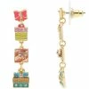 LC Lauren Conrad Gold Tone Crystal Holiday Gift Boxes Drop Earrings