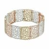 LC Lauren Conrad Tri Tone Filigree Stretch Bracelet