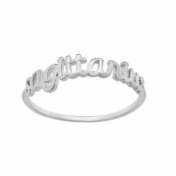 LC Lauren Conrad Cursive Zodiac Ring Gold Tone Aquarius