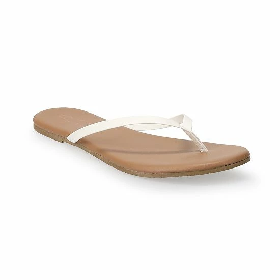 LC Lauren Conrad Honey 2 Women's Flip Flop Sandals Denim Blue Floral 1 LC Lauren Conrad Honey 2 Women's Flip Flop Sandals Denim Blue Floral