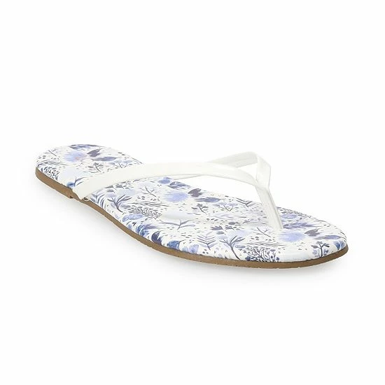 LC Lauren Conrad Honey 2 Women's Flip Flop Sandals Denim Blue Floral 12 LC Lauren Conrad Honey 2 Women's Flip Flop Sandals Denim Blue Floral - Image 12