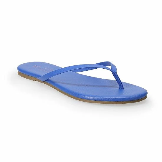 LC Lauren Conrad Honey 2 Women's Flip Flop Sandals Denim Blue Floral 13 LC Lauren Conrad Honey 2 Women's Flip Flop Sandals Denim Blue Floral - Image 13