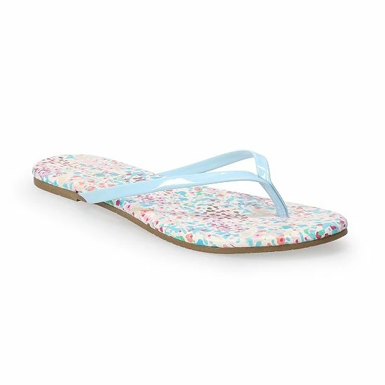 LC Lauren Conrad Honey 2 Women's Flip Flop Sandals Denim Blue Floral 17 LC Lauren Conrad Honey 2 Women's Flip Flop Sandals Denim Blue Floral - Image 17