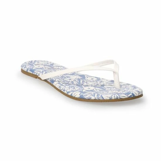 LC Lauren Conrad Honey 2 Women's Flip Flop Sandals Denim Blue Floral 19 LC Lauren Conrad Honey 2 Women's Flip Flop Sandals Denim Blue Floral - Image 19