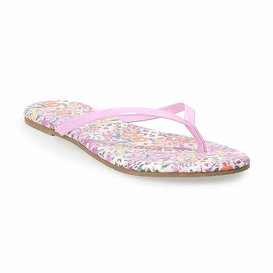LC Lauren Conrad Honey 2 Women's Flip Flop Sandals Denim Blue Floral 20 LC Lauren Conrad Honey 2 Women's Flip Flop Sandals Denim Blue Floral - Image 20