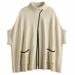 Women's LC Lauren Conrad Solid Knit Riding Cape Ivory -LC Lauren Conrad Shop unnamed file 219