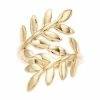 LC Lauren Conrad Gold Tone Wide Leaf Wrap Ring