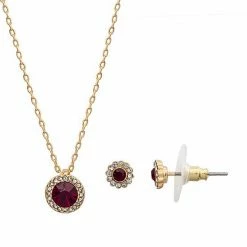 LC Lauren Conrad Birthstone Circular Pendant Necklace & Earrings Set May -LC Lauren Conrad Shop unnamed file 2256