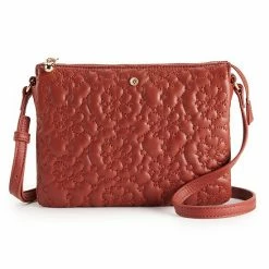 LC Lauren Conrad Candide Crossbody Bag Burnt Henna