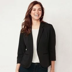 Women's LC Lauren Conrad Fitted Blazer Navy Roselita -LC Lauren Conrad Shop unnamed file 228
