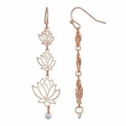 LC Lauren Conrad Polished Lotus Linear Drop Earrings