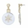 LC Lauren Conrad Snowflake Ornament Drop Earrings