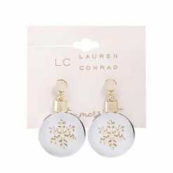 LC Lauren Conrad Snowflake Ornament Drop Earrings -LC Lauren Conrad Shop unnamed file 2286