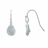 LC Lauren Conrad Silver Tone Crackle Cubic Zirconia Nickel Free Drop Earrings