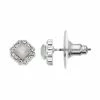 LC Lauren Conrad Simulated Opal Square Stud Earrings Silver Tone