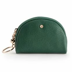 LC Lauren Conrad Half Moon Zip Case Saddle