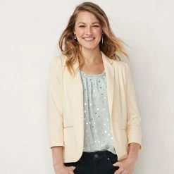Women's LC Lauren Conrad Fitted Blazer Navy Roselita -LC Lauren Conrad Shop unnamed file 231
