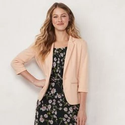 Women's LC Lauren Conrad Fitted Blazer Navy Roselita -LC Lauren Conrad Shop unnamed file 232