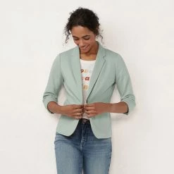 Women's LC Lauren Conrad Fitted Blazer Navy Roselita -LC Lauren Conrad Shop unnamed file 235