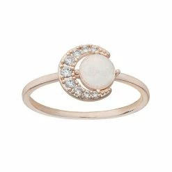 LC Lauren Conrad Simulated Opal Moon Ring