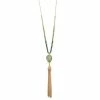 LC Lauren Conrad Beaded Tassel Pendant Necklace