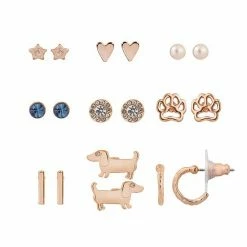 LC Lauren Conrad Dog Whimsy Nickel Free Earrings Set