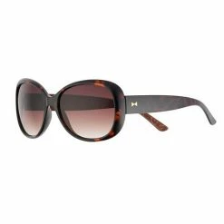 LC Lauren Conrad Belay Retro Square Wrap Sunglasses - Women Black