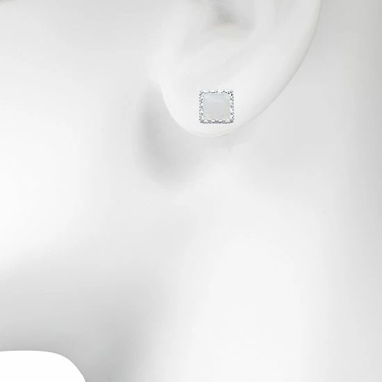 LC Lauren Conrad Square Button Stud Nickel Free Earrings 2 LC Lauren Conrad Square Button Stud Nickel Free Earrings - Image 2