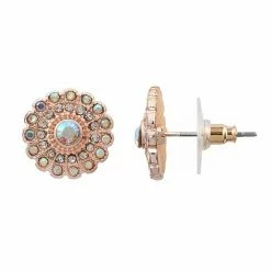 LC Lauren Conrad Starburst Stud Earrings Rose Tone