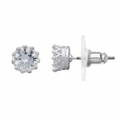 LC Lauren Conrad Crown Stud Earrings Silver Tone -LC Lauren Conrad Shop unnamed file 2491