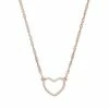 LC Lauren Conrad Rose Gold Tone Heart Necklace