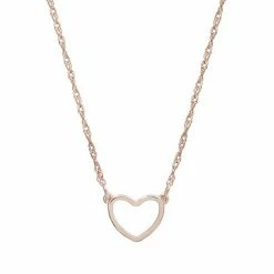 LC Lauren Conrad Rose Gold Tone Heart Necklace