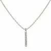 LC Lauren Conrad Silver Tone Pave Bar Necklace