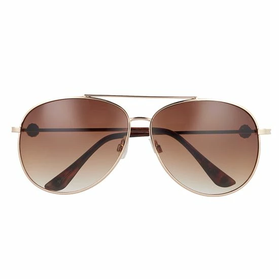 LC Lauren Conrad Carmel 2 66mm Oversized Aviator Sunglasses Rose Gold 4 LC Lauren Conrad Carmel 2 66mm Oversized Aviator Sunglasses Rose Gold - Image 4