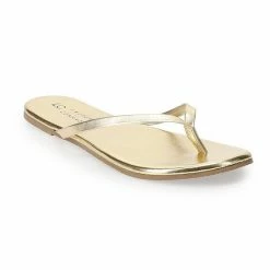 LC Lauren Conrad Honey 2 Women's Flip Flop Sandals Gold
