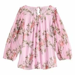 Women's LC Lauren Conrad Tie-Front Peasant Top Berry Mist -LC Lauren Conrad Shop unnamed file 253