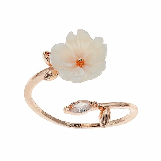 LC Lauren Conrad White Flower Openwork Ring 1 LC Lauren Conrad White Flower Openwork Ring