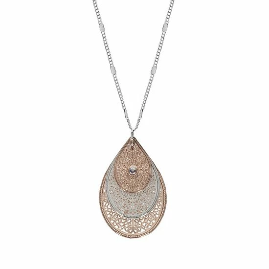 LC Lauren Conrad Tri-Pendant Layered Necklace 1 LC Lauren Conrad Tri-Pendant Layered Necklace