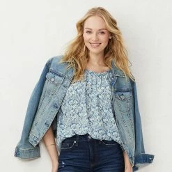 Petite LC Lauren Conrad Pleated Scoopneck Top Blue Fleurs -LC Lauren Conrad Shop unnamed file 2617