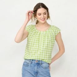 Petite LC Lauren Conrad Pleated Scoopneck Top Blue Fleurs -LC Lauren Conrad Shop unnamed file 2618