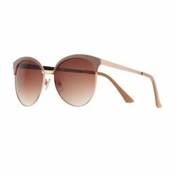 Women's LC Lauren Conrad 55mm Rose Gold Tone Gradient Club Sunglasses