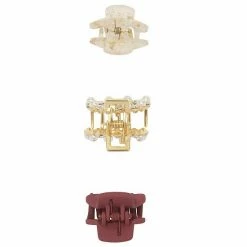 LC Lauren Conrad Fuchsia, Sparkle & Pearl Mini Claw Clip 3 Pack
